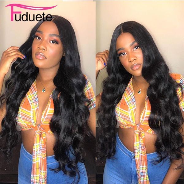 

fuduete long body wave lace closure wig 28 30 40inch 4x4 human hair wigs for black women remy brazilian1, Black;brown