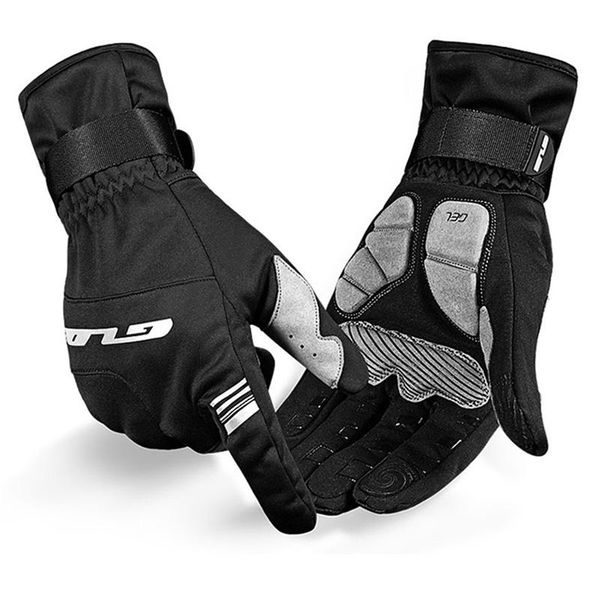 

cycling gloves gub full finger riding non-slip windproof waterproof winter mittens can touch-screen mtb mountain road bike, Black