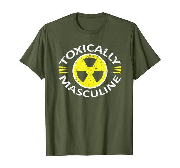 

toxically masculine toxic masculinity funny triggering t-shirt, White;black