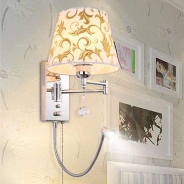 

wall lamp bedroom plumbing hose 2 head sconces swing arm mounted lamps