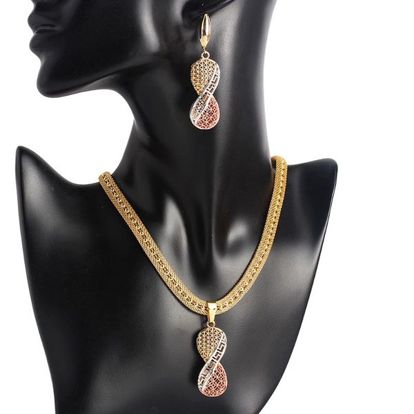 

earrings & necklace fashion nigeria dubai gold-color african bead wedding brailian girl jewelry set for women, Silver