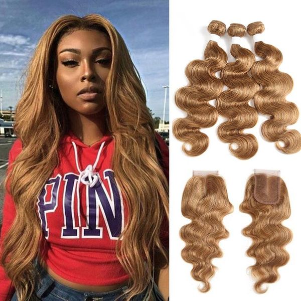 

human hair bulks body wave bundles with closure 4x4 soku blonde brown red brazilian weave non-remy extension, Black