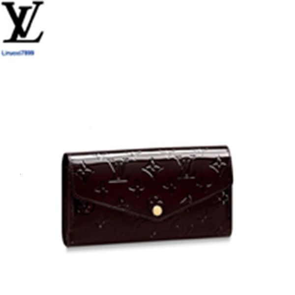 

designer luxury mm8e m90152 sarah wallet women real leather long wallets chain wallet pouches key card holders phone cases brand purse clutc, Red;black