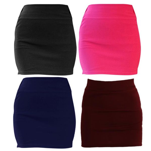 

skirts womens mini skirt girls slim seamless stretch tight short fitted, Black