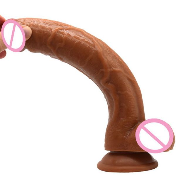 Massage LUUK Super 30,5 cm Langer Dildo Echte Eichel Hoden Sexspielzeug für Frau Massage G-Punkt-Einsatz Vagina Realistischer Penis Spielzeug für Erwachsene