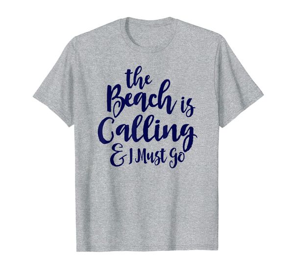 

summer tee the beach is calling i must go t-shirt, White;black