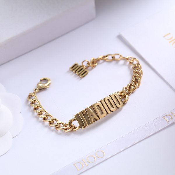 

design jewelry (new product) letter women's 2021 new style bracelet, Golden;silver
