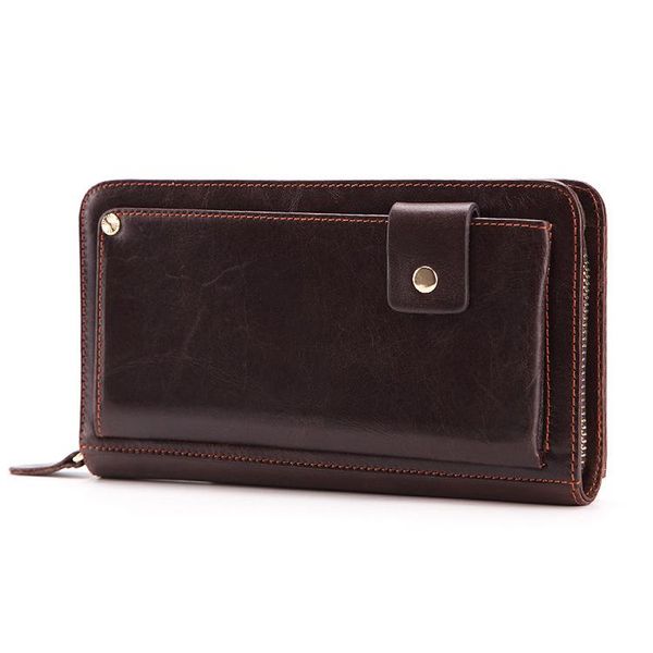 

wallets vintage business men long organizer natural real leather male genuine cash purses clutch card holders, Red;black