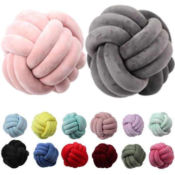 

cushion/decorative pillow soft knot ball cushions bed stuffed home decor cushion plush throw well-sealed well-padded