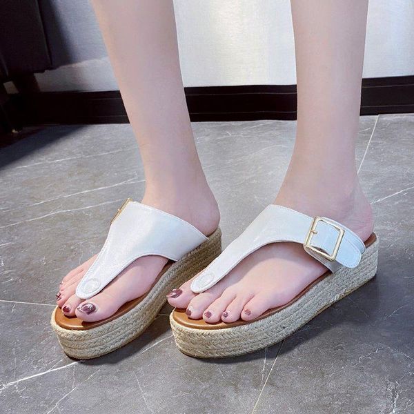 

sandals 2021 women's gladiator platform flat slippers for women cork trend female outdoor flip flops ladies summer shoes, Black