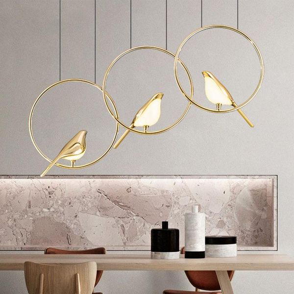 

pendant lamps nordic modern design golden bird led lights for bedroom kitchen dining room hanging lamp luxury home deco luster fixture