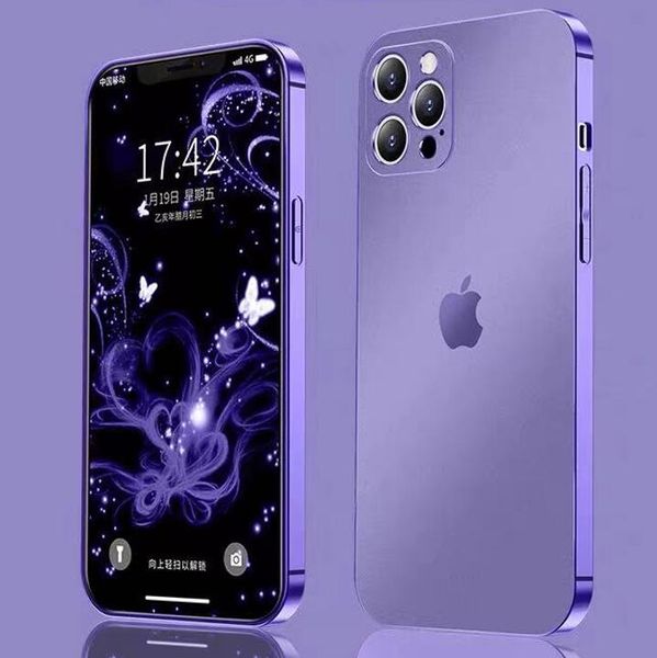 

iphone12 12promax 12 mini 13 13pro 13promax 13 mini matte electroplating phone case full covered protective case iphone 11 11pro xs xr case