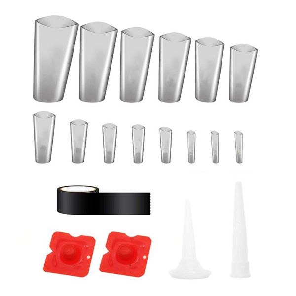 

19pcs stainless steel caulking finisher joint sealant nozzle applicator kit professional hand tool sets
