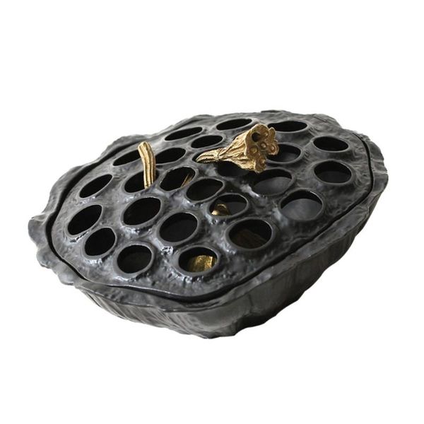

fragrance lamps 1pc lotus pod incense holder burner home decor (brown)