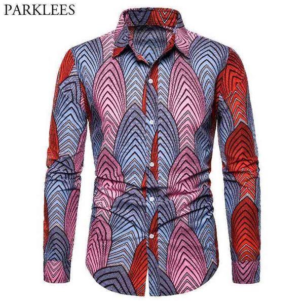 Дасики африканская печать рубашки мужчины бренда Batik воск хлопчатобумажные рубашки мужские с длинным рукавом традиционная африка одежда S-3XL 210522