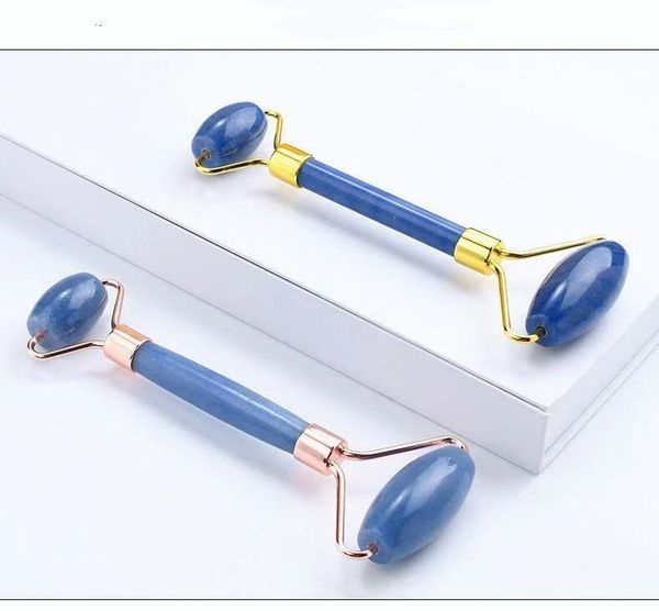 Massagem facial Anti-envelhecimento Facial Spa Tool azul Aventurine Roller Reki 1