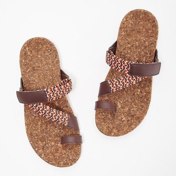 

plus size slippers women 2021 women's shoes european and american one-toe flat-bottom casual sandals, Black