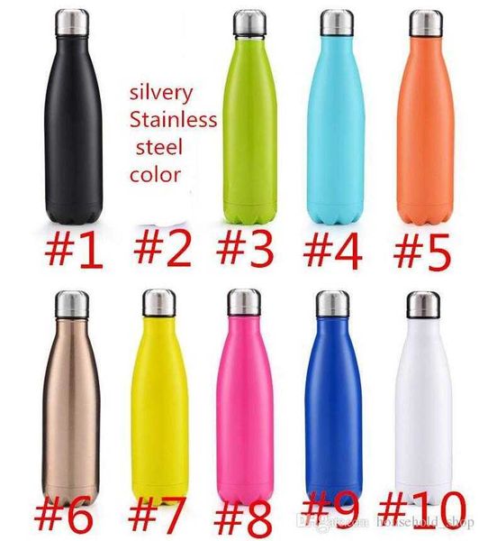 

stainless steel cola shape bottle water bottles vacuum cups sports bottles outdoor drinkware kettle 500ml support oem fashion