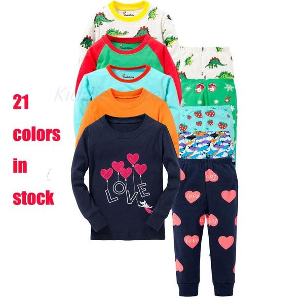 

pajamas cartoon love black long sleeve pajama set dinasour sleepwears for kids boys and girls nightwear children pijamas from 2 to 8y, Blue;red