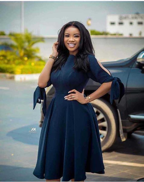 

dresses low v casual off shoulder bow sleeve commuter dress, Black;gray