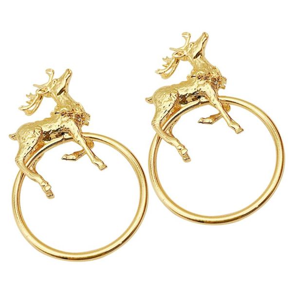 

napkin rings 2pcs metal buckles reindeer shaped exquisite tissue buckle