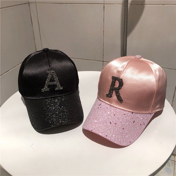 

fashion designers caps hats mens wholesale versatile cap sequin letter inlaid diamond hip hop trendy black casual baseball women sun hat, Blue;gray