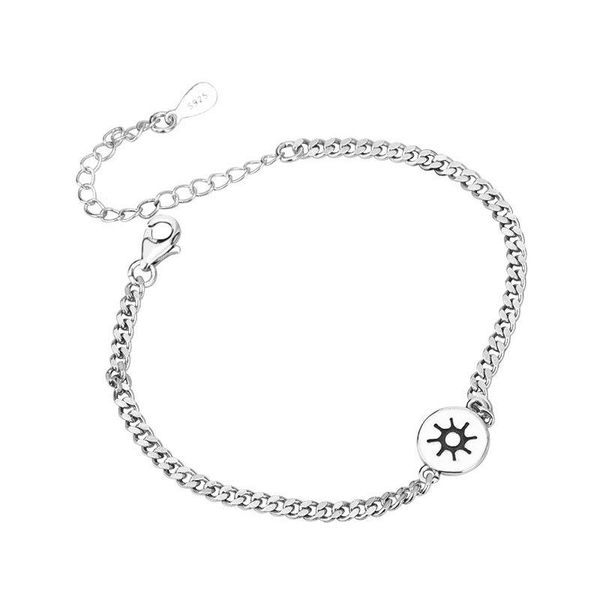 

link, chain fashion silve color sun moon bracelets friendship star adjustable for women wedding jewelry 2021, Black