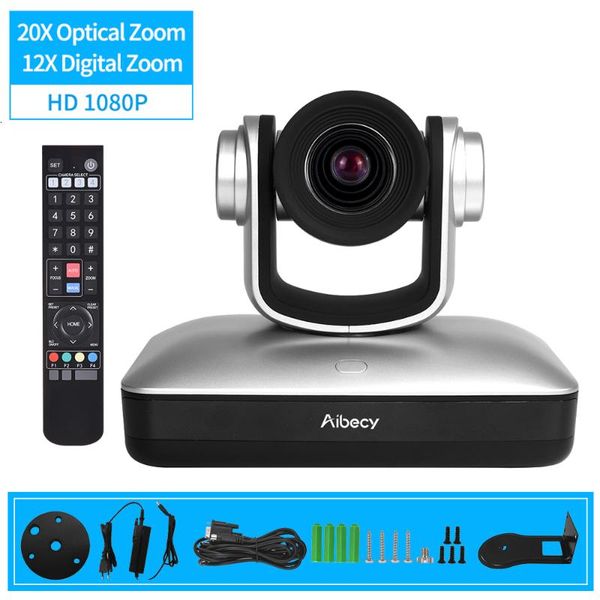 

webcams full hd 1080p video conference cam 20x optical 12x digital zoom auto focus ptz camera remote control for business live meeting