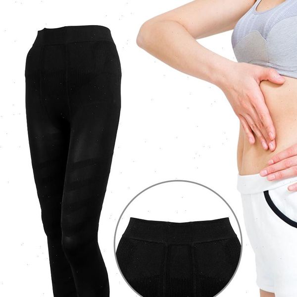 

3 sizedown womens legging compression high waist shapewear anti cellulite leggings slimming leg women body shaper drop, Black