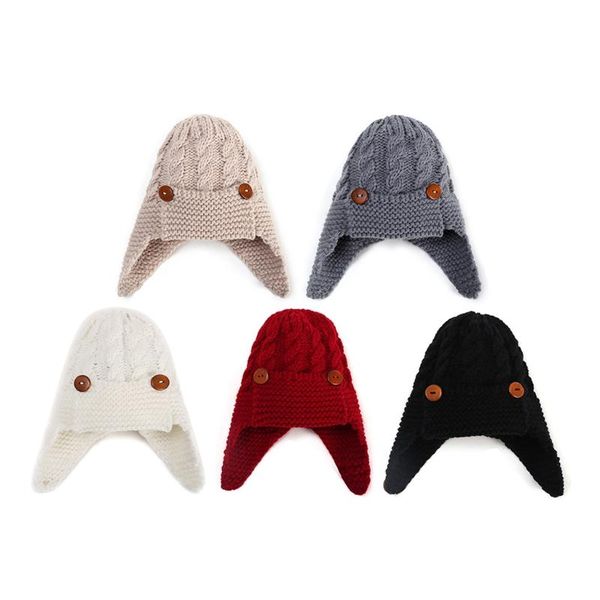 

caps & hats cute baby toddler hat winter warm knitted born infant girls beanies bonnet accessories, Yellow
