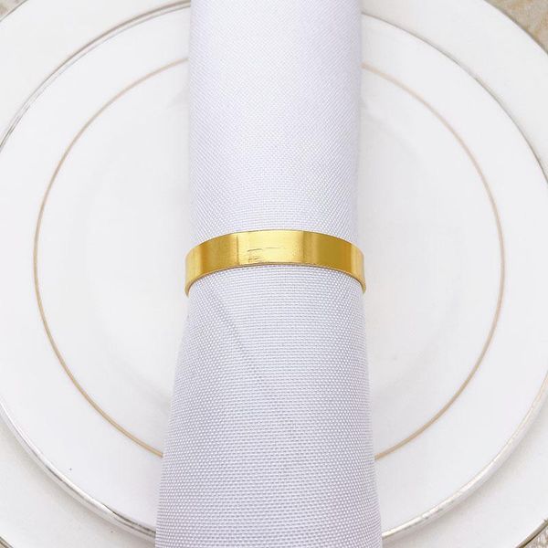 

napkin rings 8pcs/lot metal circle ring simple wedding el tableware buckle deskdecoration
