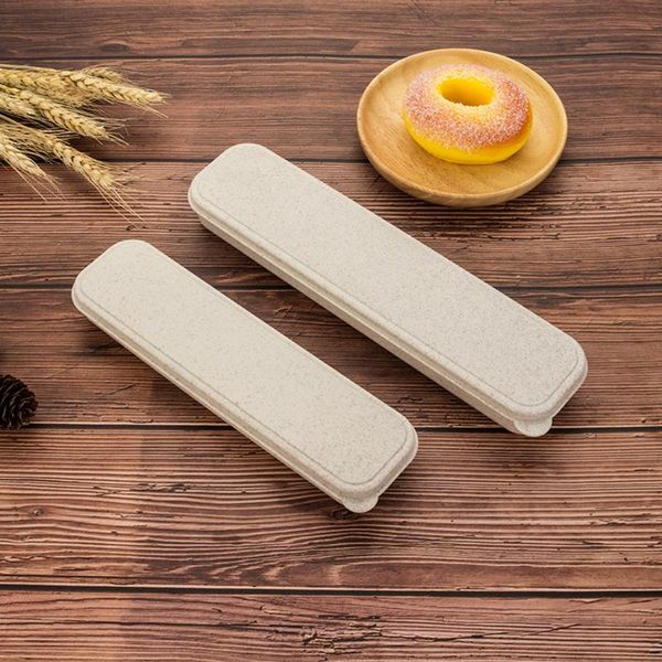 

storage bottles & jars eco-friendly wheat straw cutlery camping picnic handy box tableware kitchen utensils case #y10