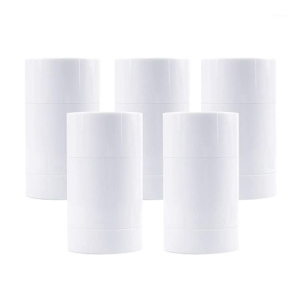 

storage bottles & jars 5pcs 50ml white twist-up deodorant tube container empty plastic round shape bottom lip tubes for diy travel