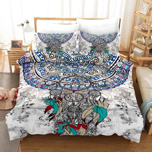 Клетки для постельных принадлежностей роскошные кровать крышка мечты Super Spect Comense Cotton Set King Pillowcases Quilt Boho оптом