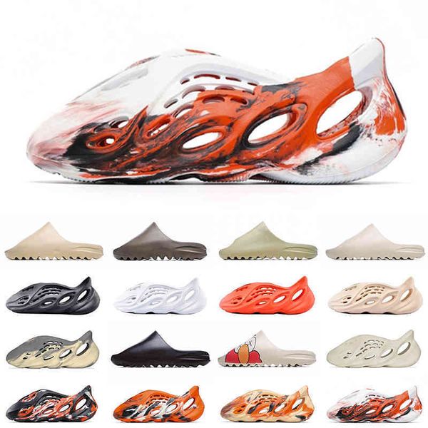 

preferential foam runner slipper sandals earth brown triple black white sand resin mens slides fashion kanye women home outdoor loafers zlh