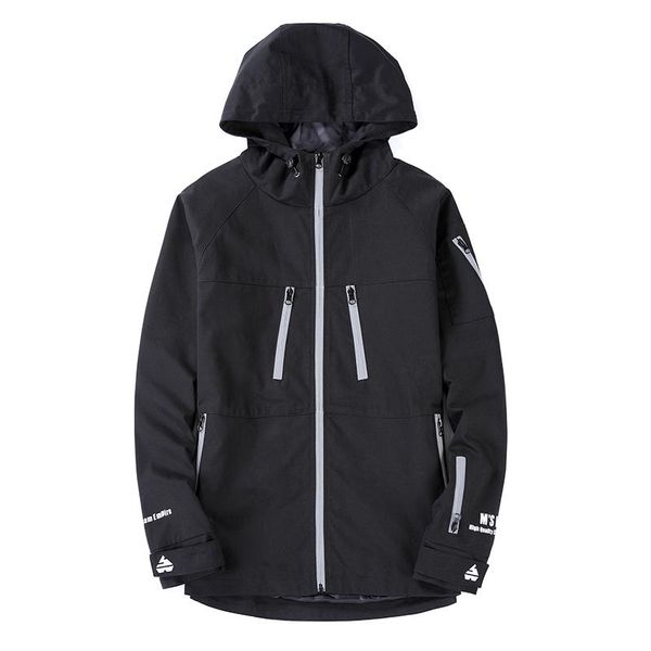 

men's jackets japan men spring jacket fashion nice mens casual hooded brand clothing long sleeve coats letter print windbreaker, Black;brown