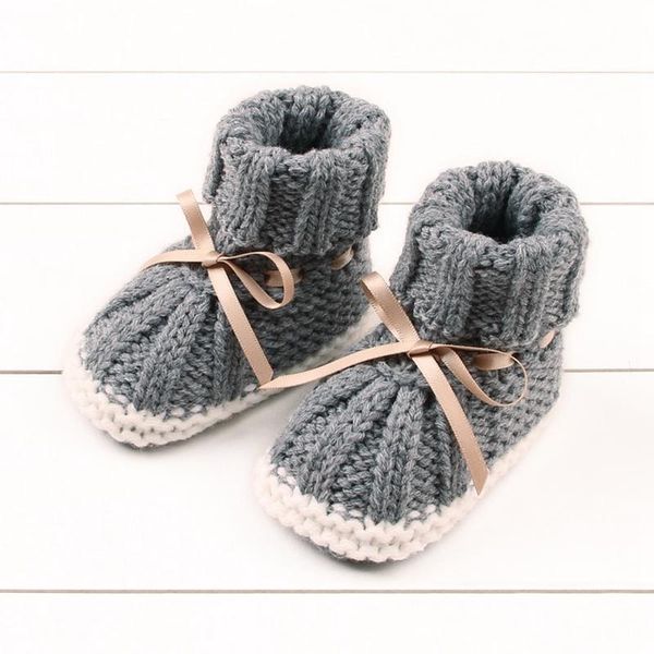 

first walkers autumn winter cute baby shoes kids born toddler warm knitting boots