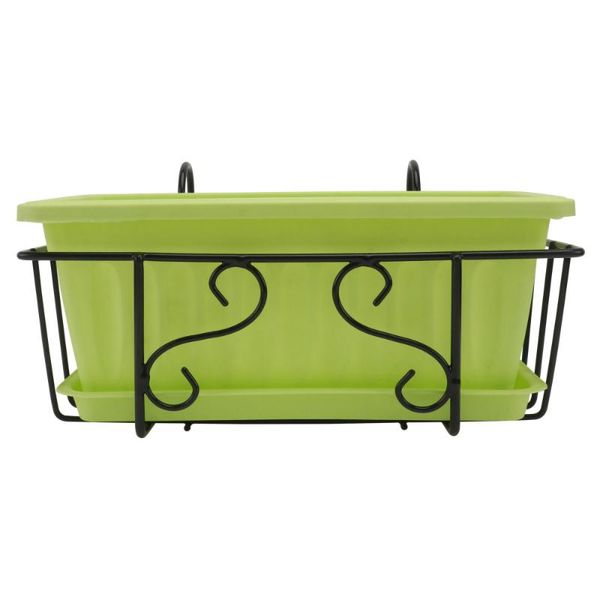 

planters & pots 1 set vegetable planting pot flowerpot rectangular hanging railing flower stand