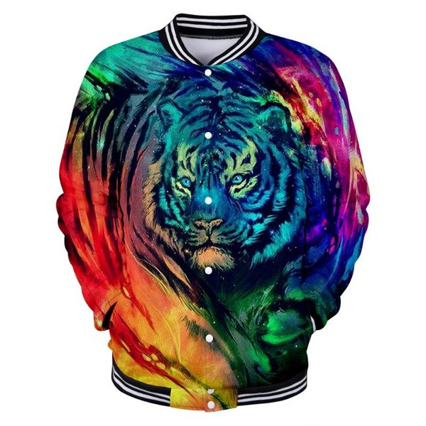 

men's jackets the latest 3d printed tiger print hip hop baseball fashion long sleeve jacket casual streetwear animal clothing xxs-4xl, Black;brown