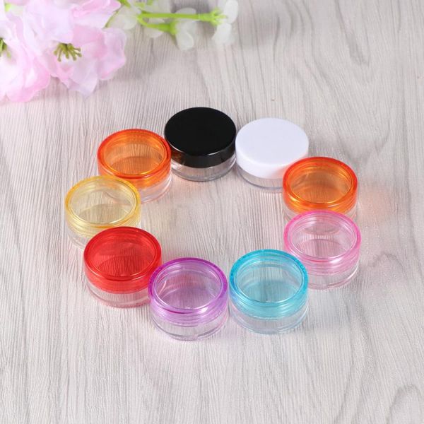 

storage bottles & jars 50pcs 5g mini portable round pot cosmetic travel sample empty container for facial cream shampoo lotion (ten col