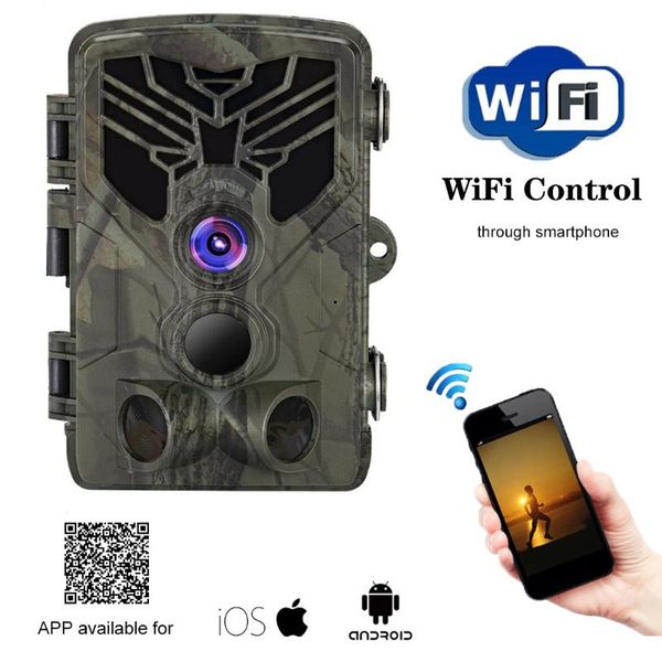 

wifi trail game camera 16mp 1080p wireless hunting 940nm ir led night vision wild app scouting surveillance cameras