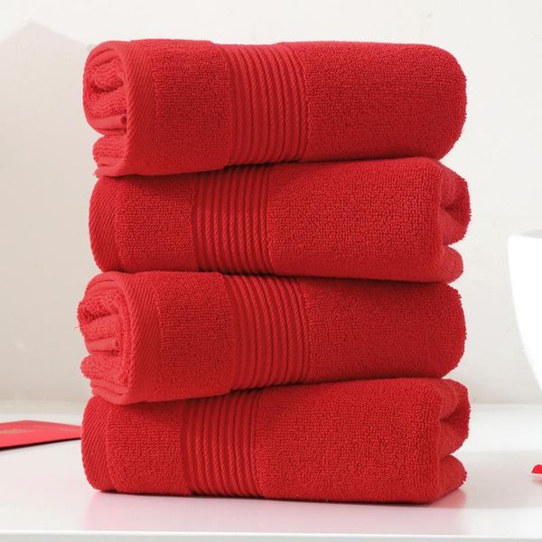 

red wedding birthday gift household terry cottonface towel