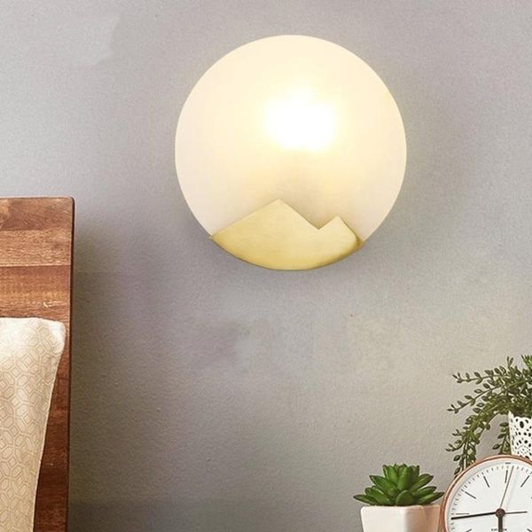 

decor led light designer marble art walllamp el living room bedroom guest bedside mirror clocks wall