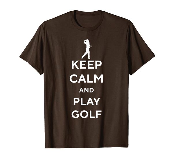 

keep calm and play golf t-shirt funny for golfers gift t-shirt, White;black