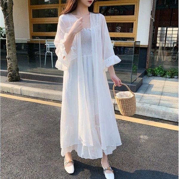 

women's swimwear s-5xl plus size pareo beach cover up women dress solid bikini robe de plage wear cardigan, White;black
