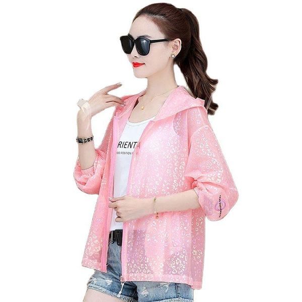 

women's jackets colorful glossy women's sun protection clothing long sleeve 2021 summer loose all-match cardigan thin section ladie, Black;brown