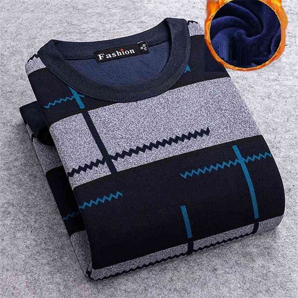 

thermal underwear for men thin fleece o neck long sleeve undershirt plaid and stripe color (only shirt) 210913, Black;white