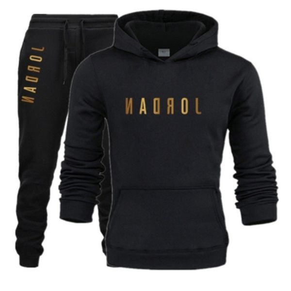 

2020 spring new plush casual suit thick pullover long sleeve hoodie1, Black