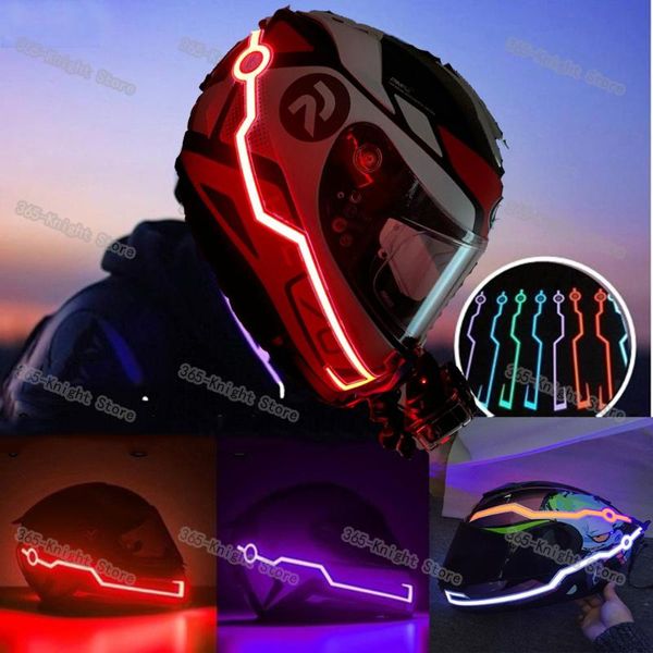 

motorcycle helmets cycling helmet led cold light self-adhesive reflective luminous sticker strip modified waterproof decoration