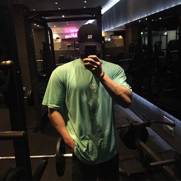 

summer clothing male brothers sports short-sleeved loose breathable training half-sleeved t-shirt dr men's t-shirts, White;black
